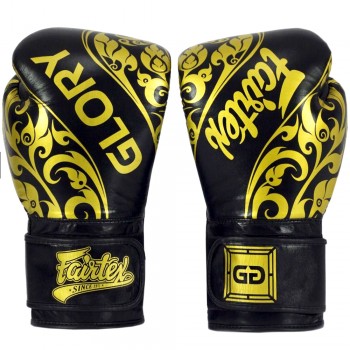 Fairtex BGVG2 "Glory" Боксерские Перчатки Тайский Бокс  Липучка Белые Черные